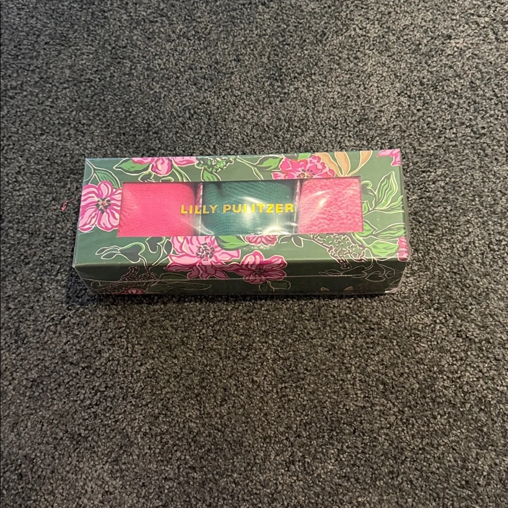 Lilly Pulitzer Bright Pink and Teal Makeup Trio - Picture 2 of 3